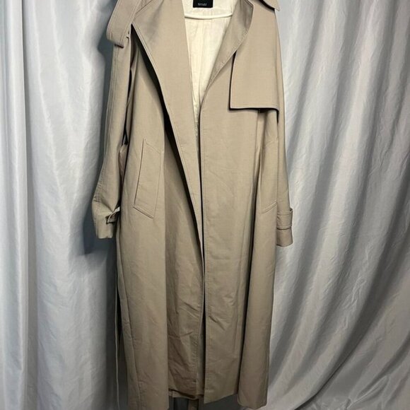 Mango Wanna Oversize Trench Coat Beige Ecru Women’s M - Picture 6 of 16